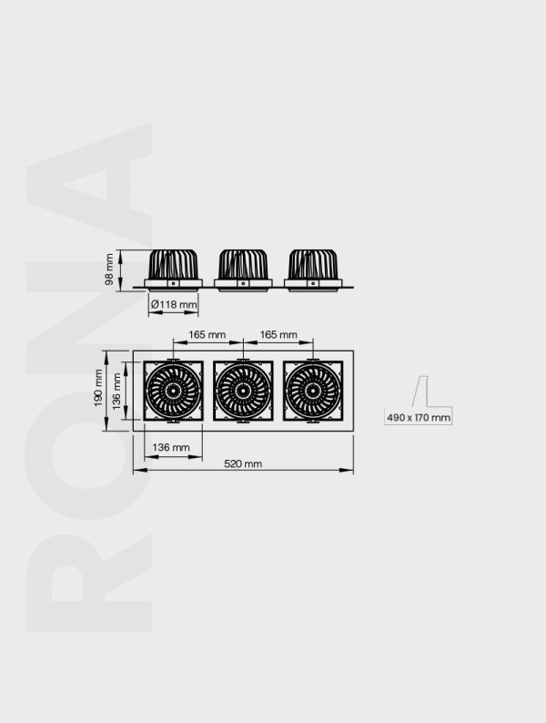 RONA SERİSİ MD 131-3-118 SIVA ALTI SPOT