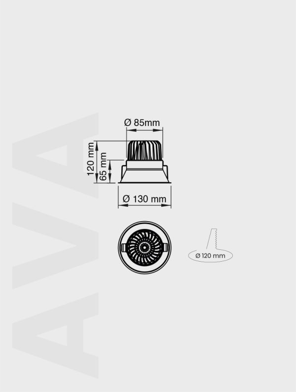 AVA SERİSİ MD 125-85 SIVA ALTI SPOT