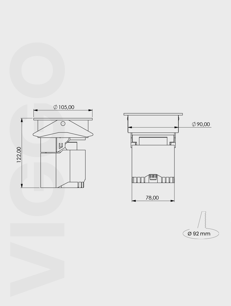 Masialux MD 1000-100 Receessed Lighting Recessed Lighting armatürü