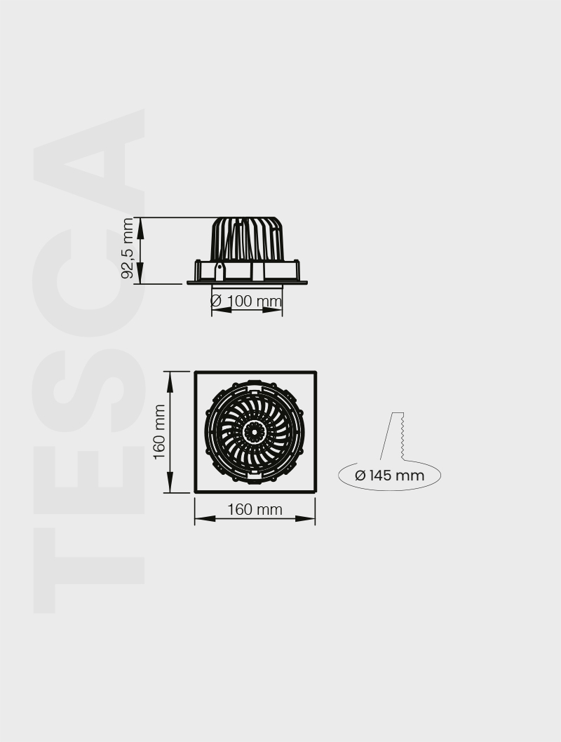 Masialux MD 101-1-100 Receessed Lighting Recessed Lighting armatürü