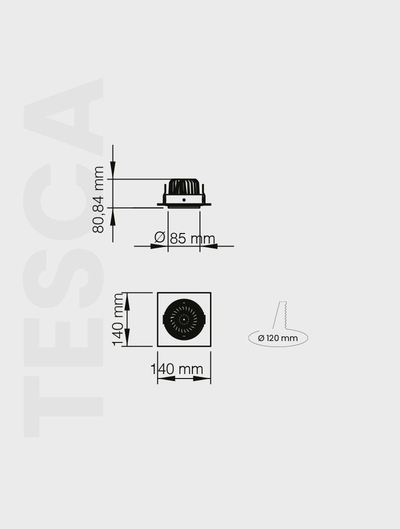 Masialux MD 101-1-85 Receessed Lighting Recessed Lighting armatürü