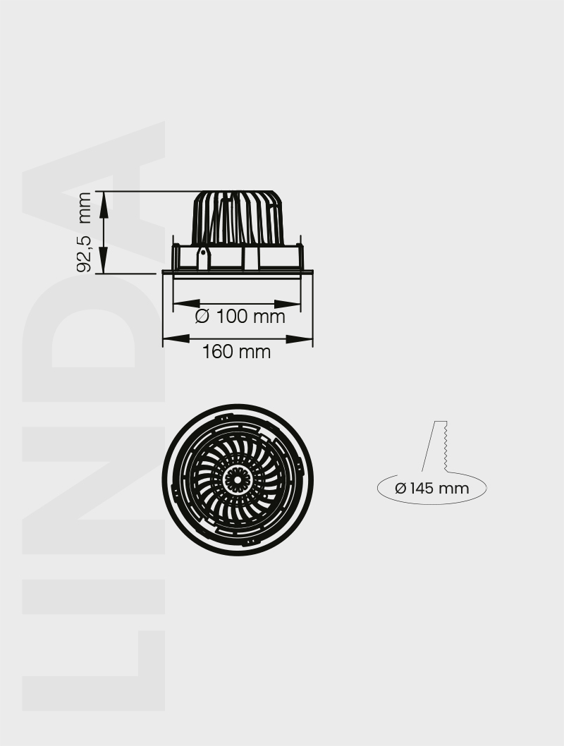Masialux MD 102-1-100 Receessed Lighting Recessed Lighting armatürü