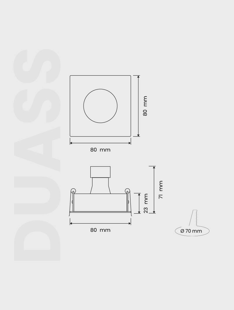 Masialux MD 105 Receessed Lighting Recessed Lighting armatürü