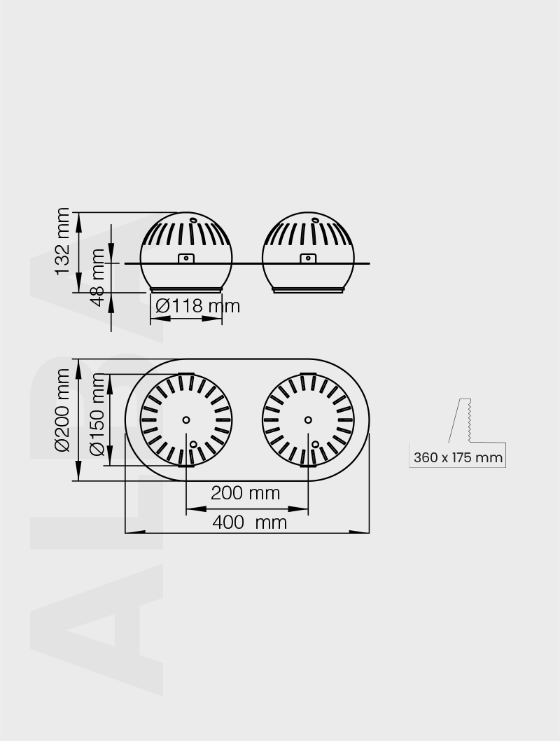 Masialux MD 107-2-118 Sıva Altı Aydınlatma Sıva Altı Aydınlatma armatürü