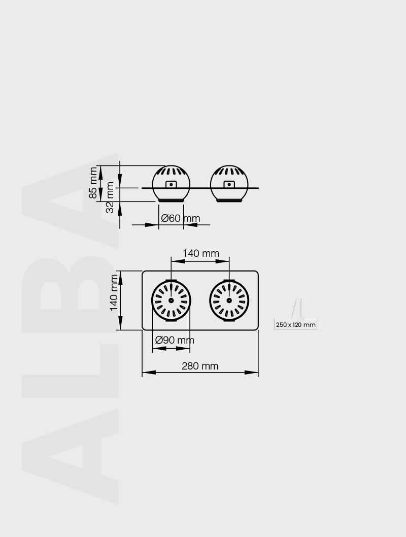 Masialux MD 121-2-60 Receessed Lighting Recessed Lighting armatürü