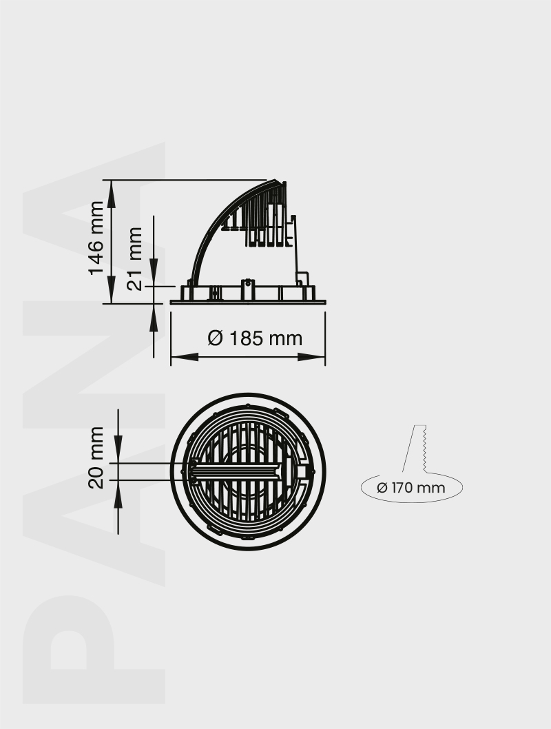 Masialux MD 122-1-118 Receessed Lighting Recessed Lighting armatürü