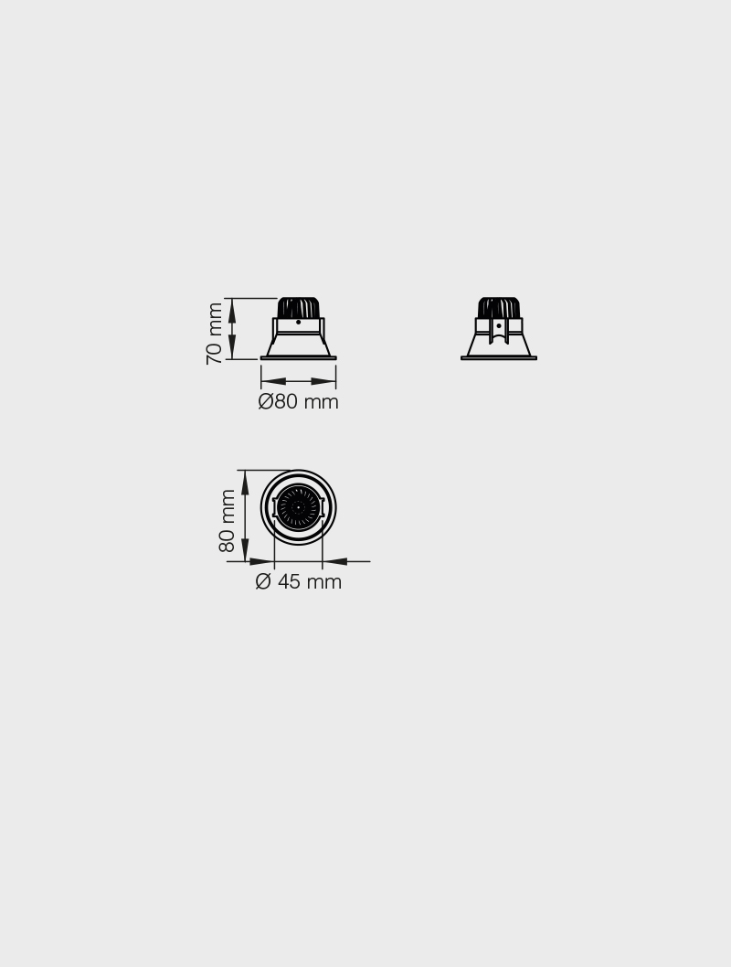 Masialux MD 125-45 Receessed Lighting Recessed Lighting armatürü