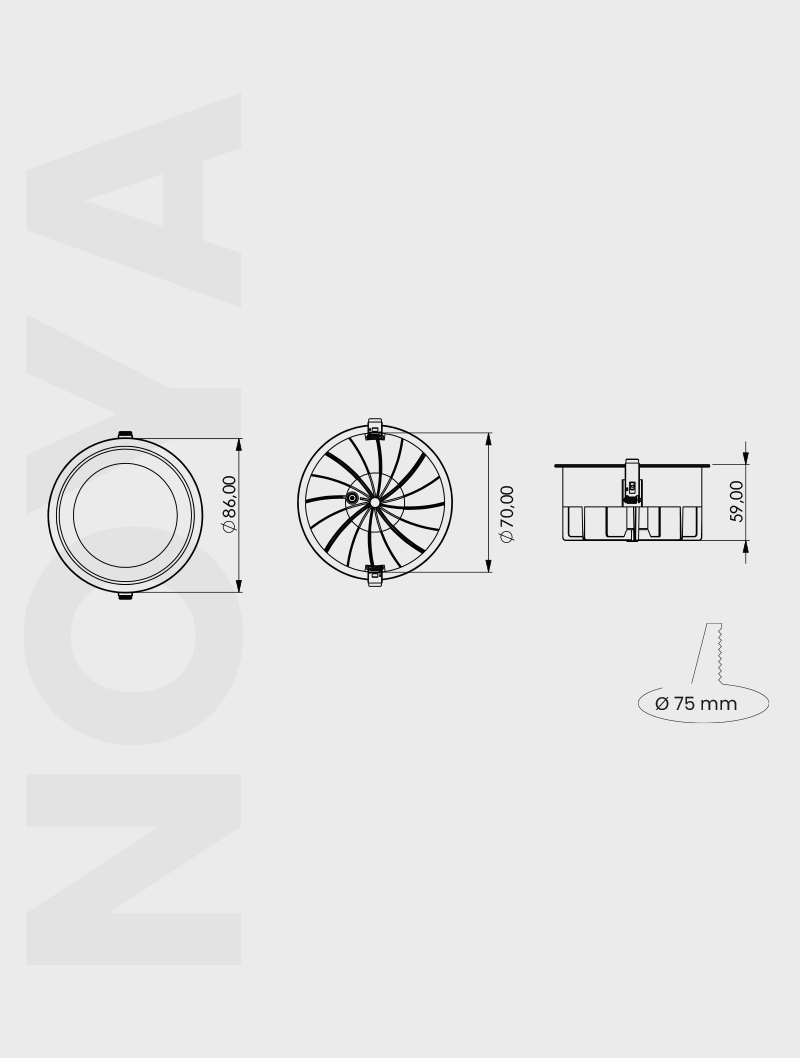 Masialux MD 150-1 Sıva Altı Aydınlatma Sıva Altı Aydınlatma armatürü