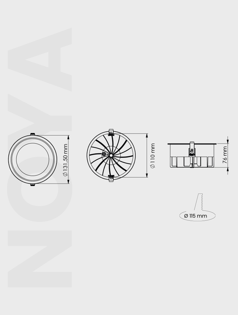 Masialux MD 150-3 Sıva Altı Aydınlatma Sıva Altı Aydınlatma armatürü