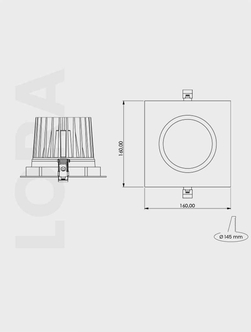 Masialux MD 160-1-118 Receessed Lighting Recessed Lighting armatürü