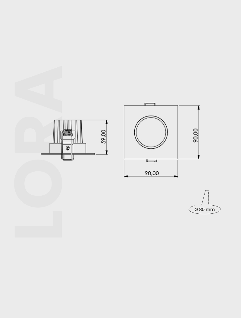 Masialux MD 160-1-60 Receessed Lighting Recessed Lighting armatürü