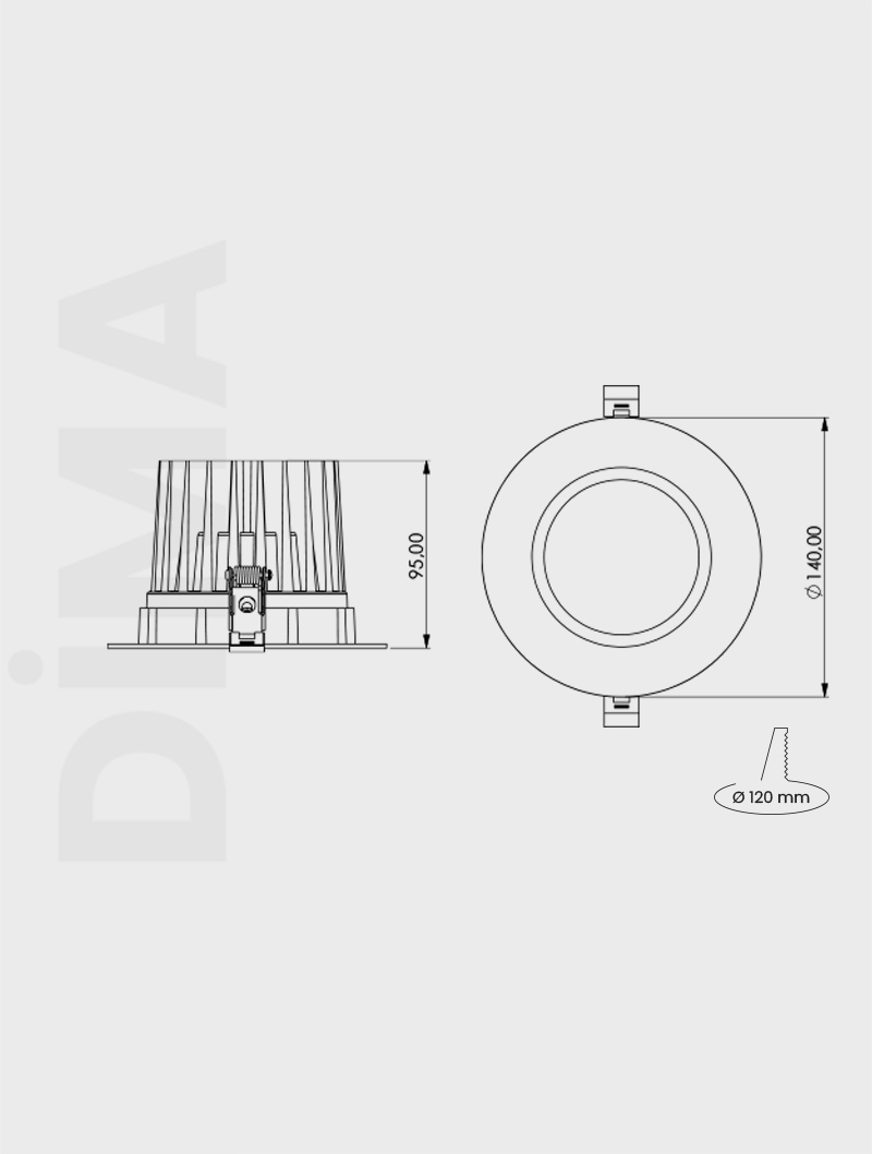 Masialux MD 161-1-100 Receessed Lighting Recessed Lighting armatürü