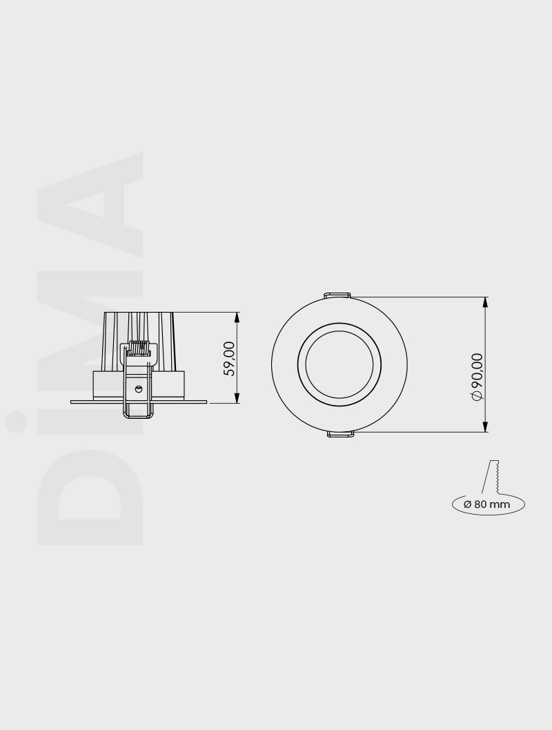 Masialux MD 161-1-60 Sıva Altı Aydınlatma Sıva Altı Aydınlatma armatürü