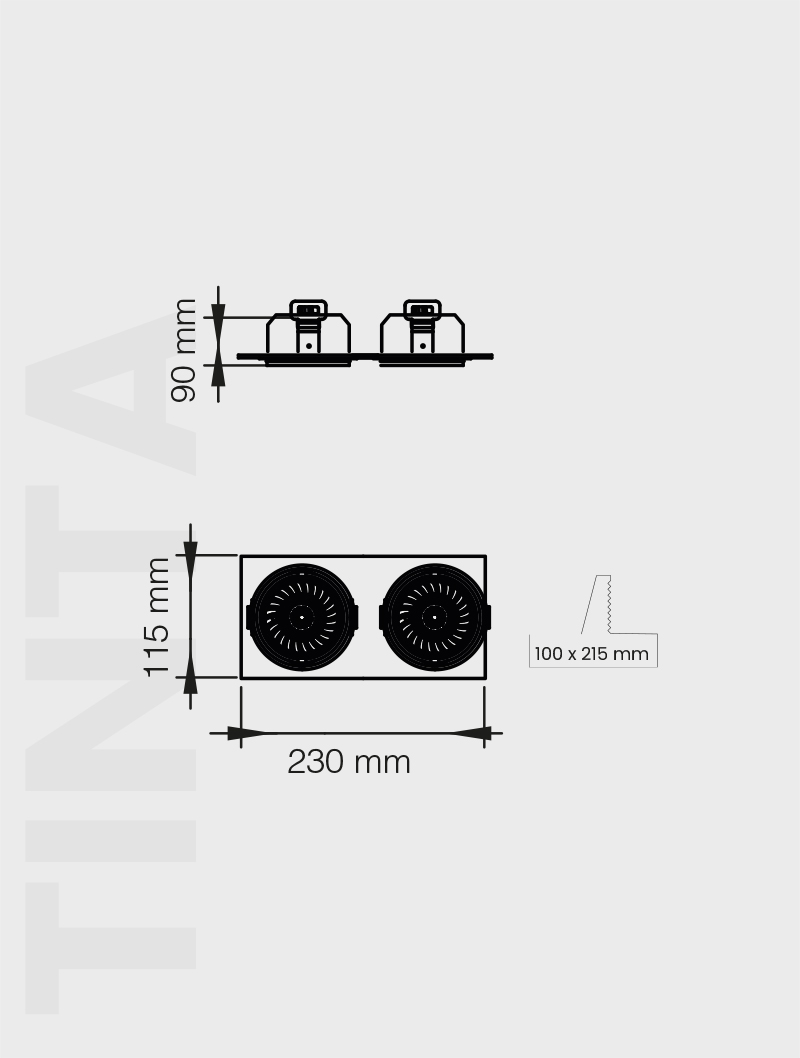 Masialux MD 616-2 Receessed Lighting Recessed Lighting armatürü