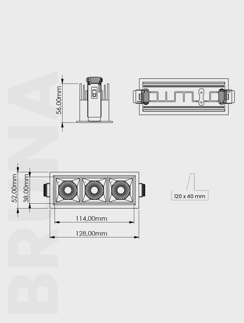 Masialux MD 622-3 Receessed Lighting Recessed Lighting armatürü