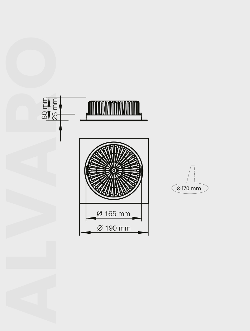 Masialux MD 801-190 Receessed Lighting Recessed Lighting armatürü