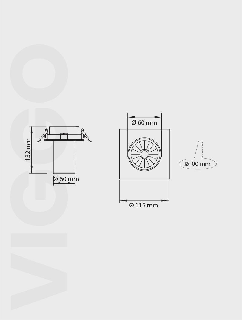 Masialux MD 901-1-60 Receessed Lighting Recessed Lighting armatürü