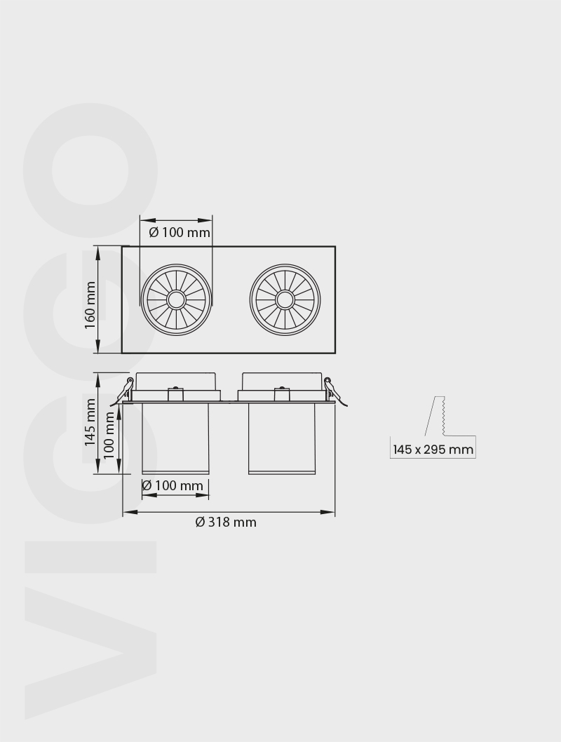 Masialux MD 901-2-100 Receessed Lighting Recessed Lighting armatürü