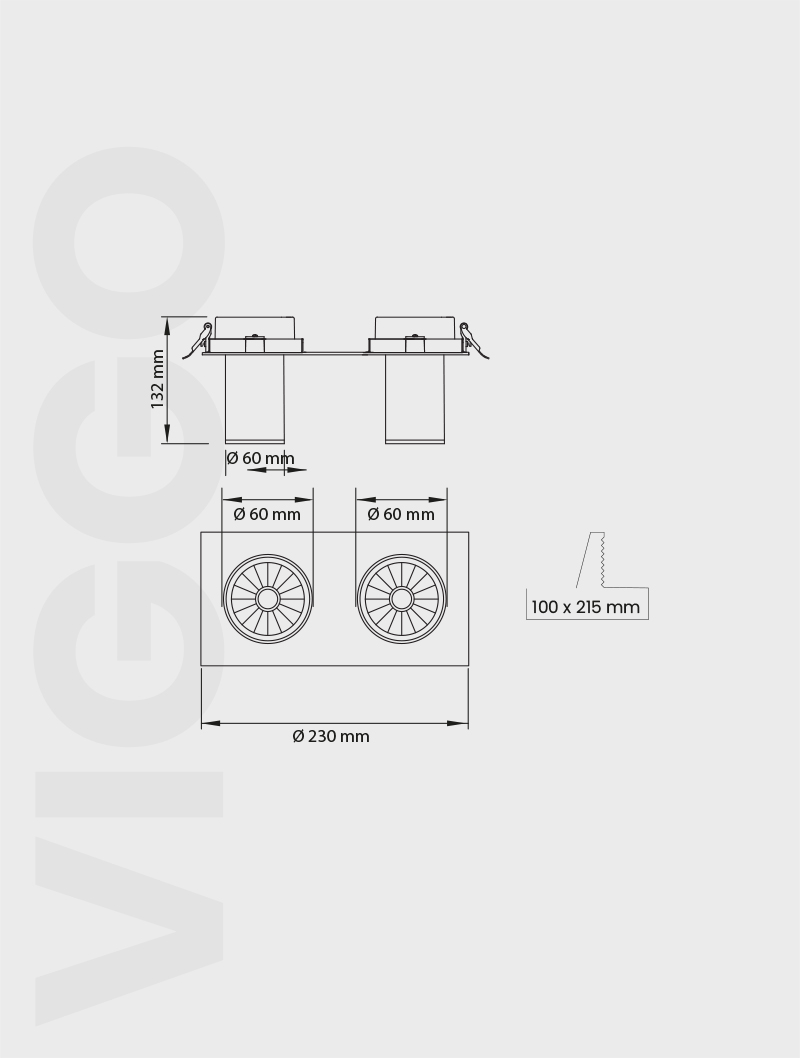 Masialux MD 901-2-60 Receessed Lighting Recessed Lighting armatürü