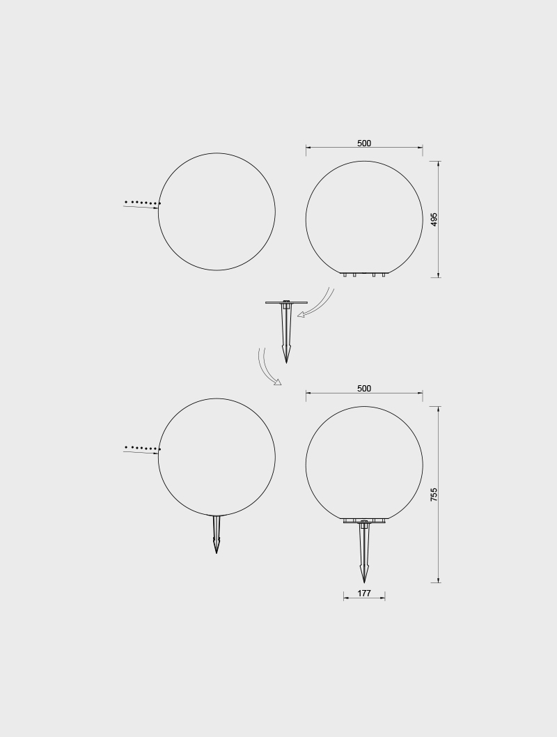 Masialux MO 249-1 | Ø50 Outdoor Lighting Outdoor Lighting armatürü