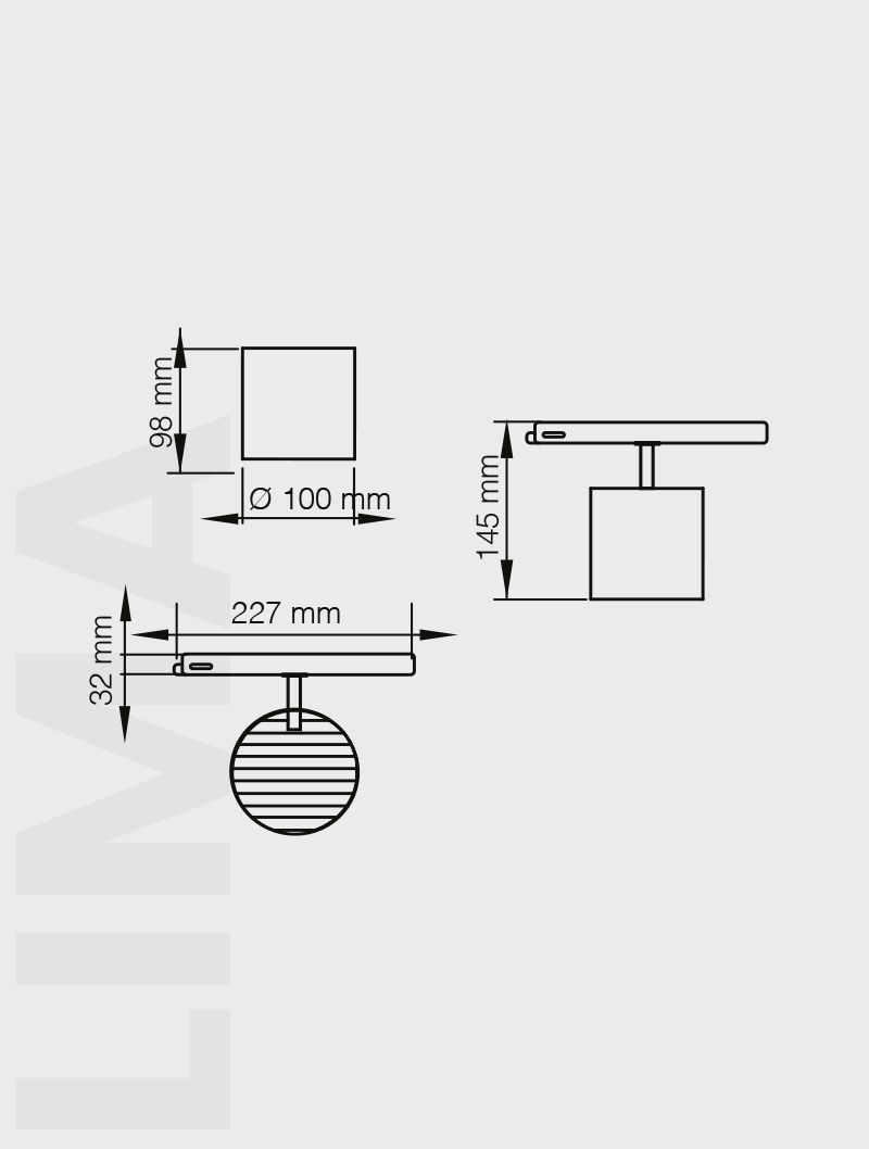 Masialux MR 1010-100 Ray Spot Aydınlatma Ray Spot armatürü