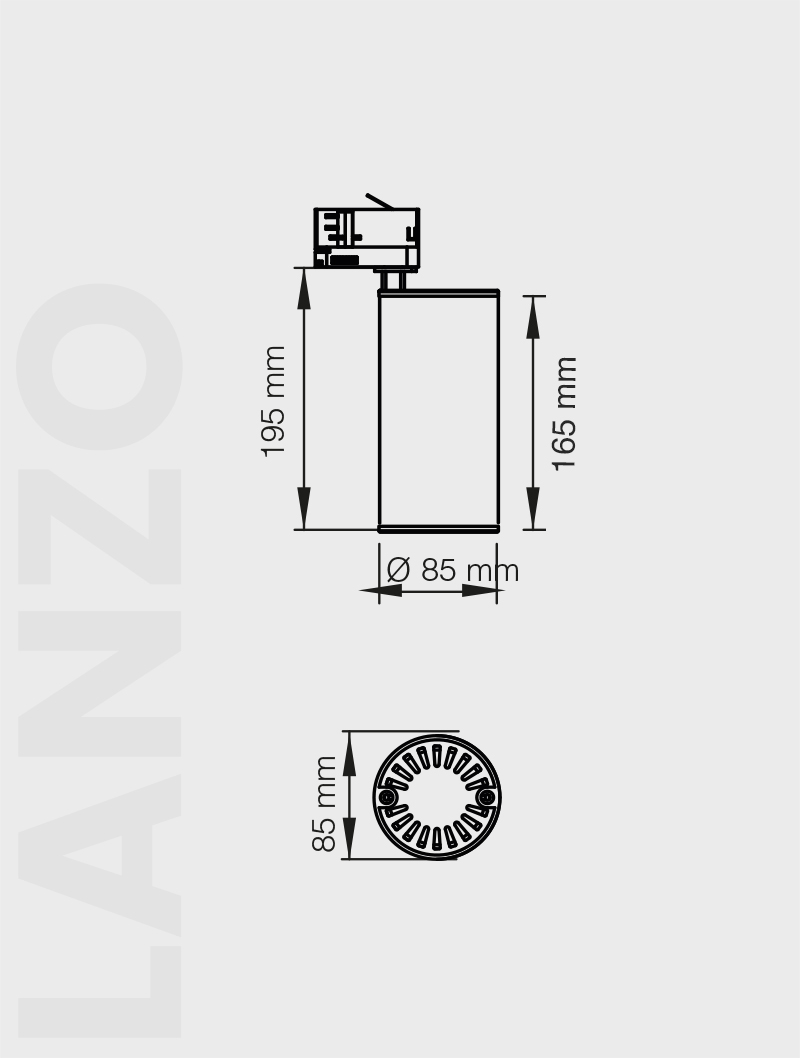Masialux MR 1020-85 Track Spotlight Track Spotlight armatürü