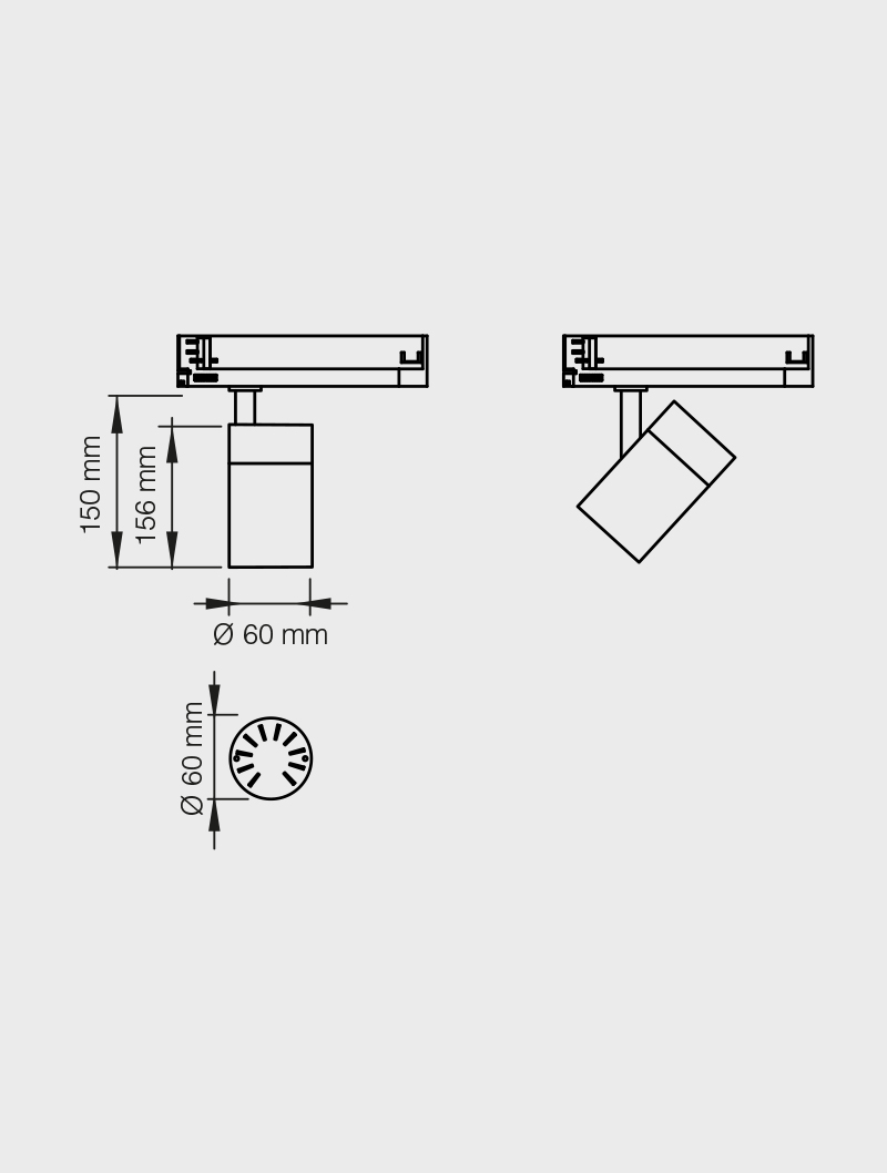 Masialux MR 1021-60 Ray Spot Aydınlatma Ray Spot armatürü