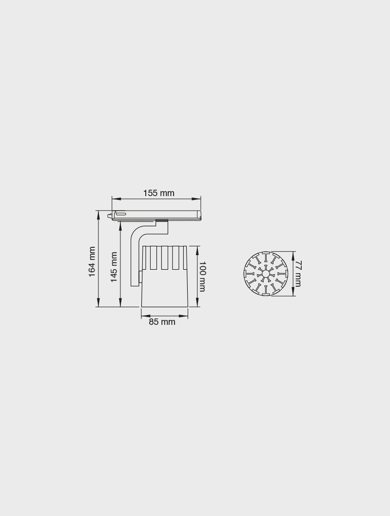 Masialux MR 1081-85 Track Spotlight Track Spotlight armatürü