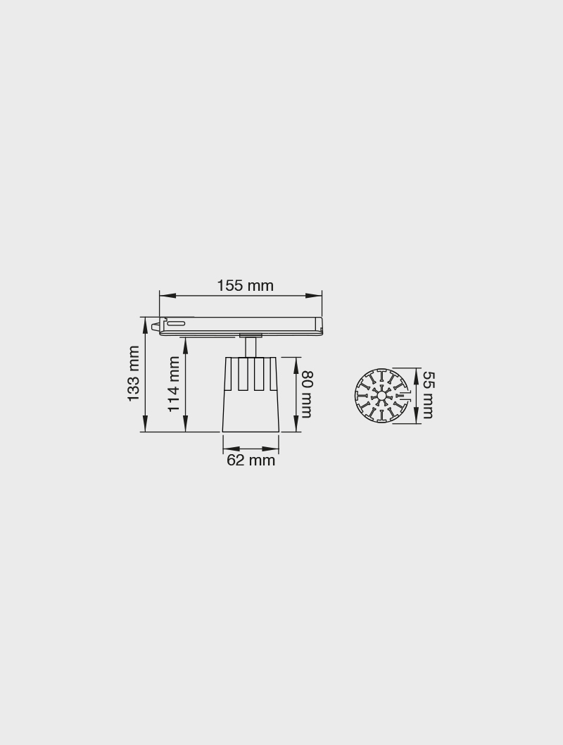 Masialux MR 1082-60 Track Spotlight Track Spotlight armatürü