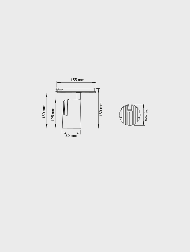 Masialux MR 1090-75 Ray Spot Aydınlatma Ray Spot armatürü