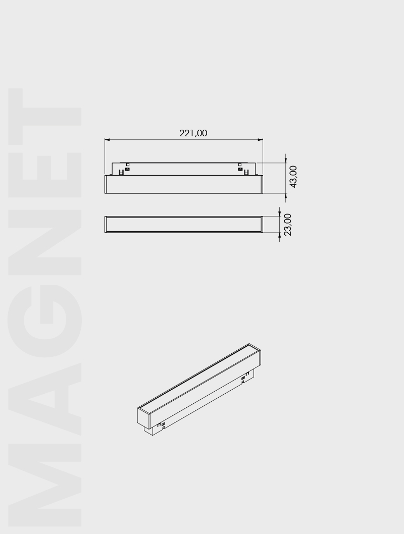 Masialux MRM 102-2 Magnet Ray Spot Magnet Ray Spot armatürü