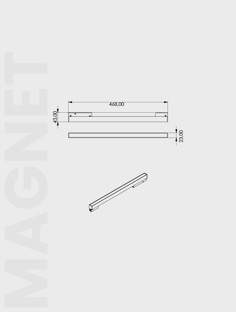 Masialux MRM 102-4 Magnetic Track Spot Magnetic Track Spotlight armatürü