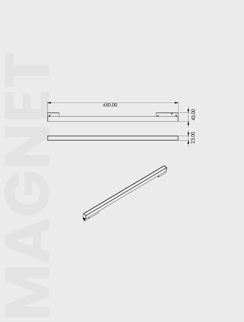 Masialux MRM 102-5 Magnetic Track Spot Magnetic Track Spotlight armatürü