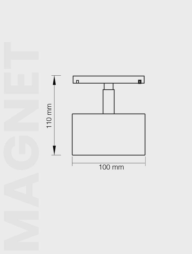Masialux MRM 106 Magnetic Track Spot Magnetic Track Spotlight armatürü