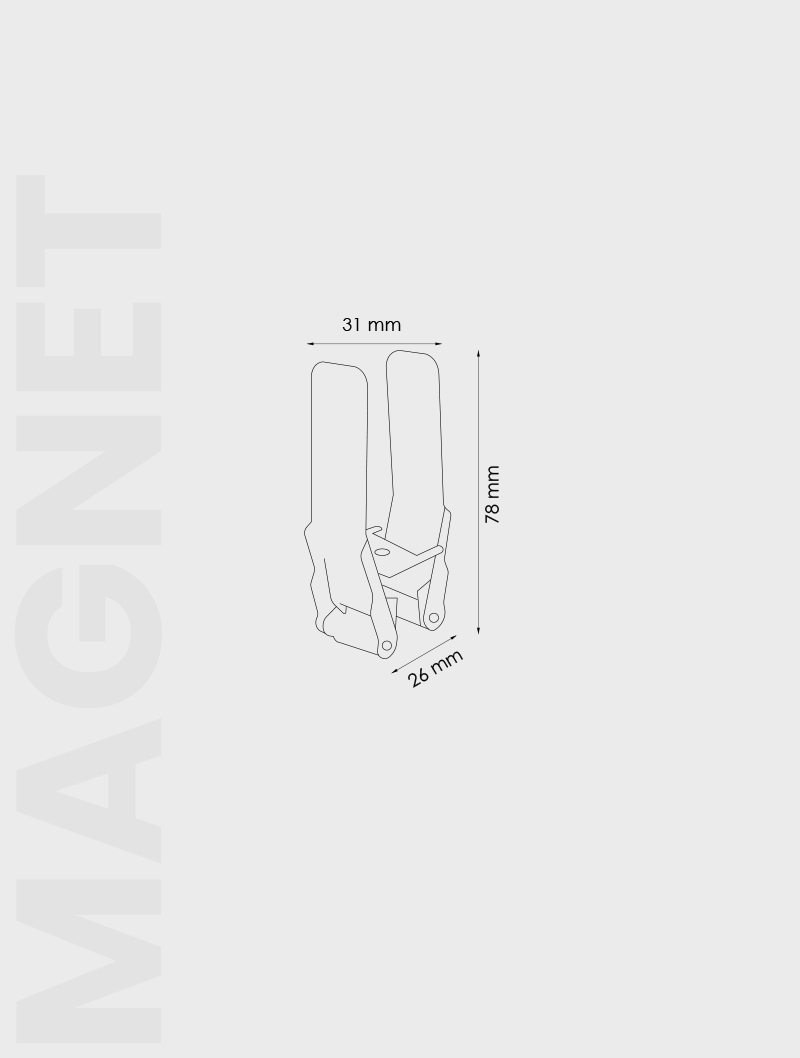 Masialux MRMY 1000 Recessed Spring Apparature Magnetic Track armatürü