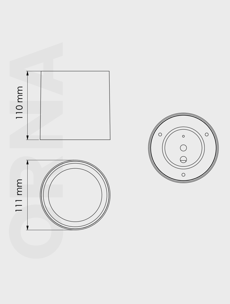 Masialux MS 700-110 Surface Mounted Lighting Surface Mounted Lighting armatürü