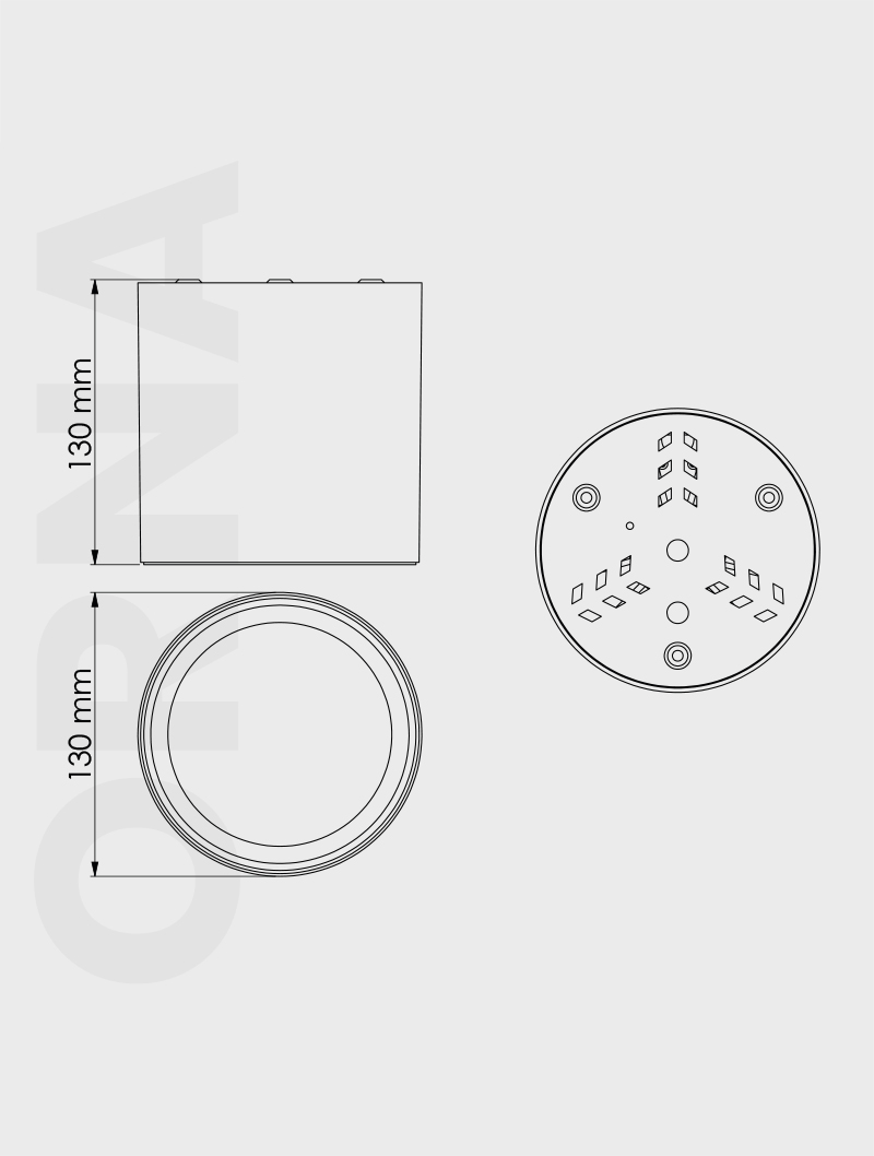 Masialux MS 700-130 Surface Mounted Lighting Surface Mounted Lighting armatürü