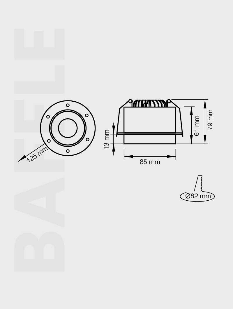 BAFFLE SERİSİ | MBF 100 BAFFLE TAVAN AYDINLATMA – Bild 4